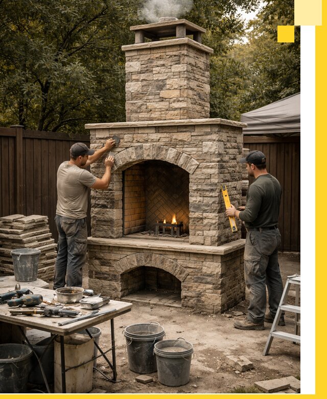 Проектирование и установка уличных каминов в Карабулаке