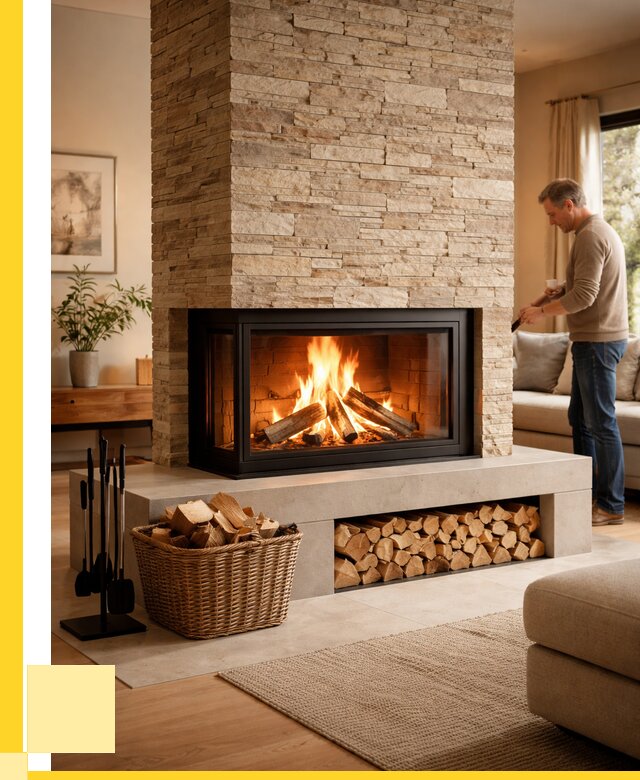 Дровяной камин под ключ в Карабулаке от 206580 р. | ЭриданКрб