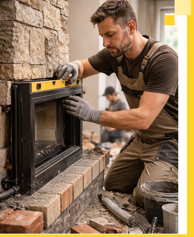 Дровяные камины под ключ в Карабулаке: монтаж, обустройство