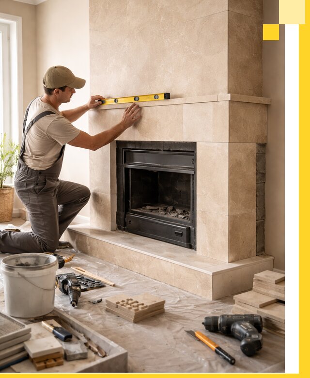 Установка и монтаж каминов в частном доме под ключ в Карабулаке