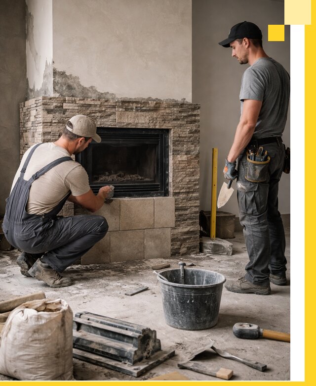 Камины под ключ в Карабулаке: проект, изготовление и монтаж