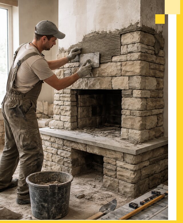 Строительство каминов под ключ в Карабулаке от проектирования до монтажа