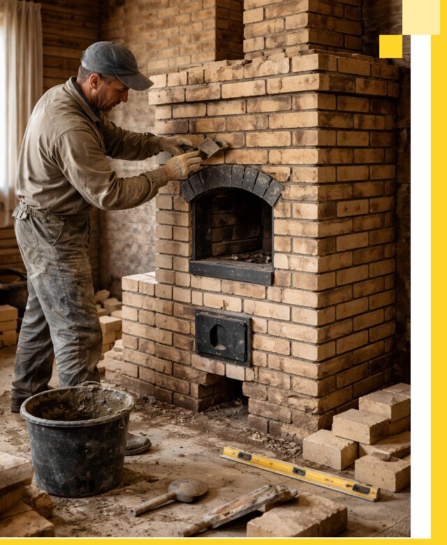 Кирпичные печи под ключ в Карабулаке: проектирование и кладка