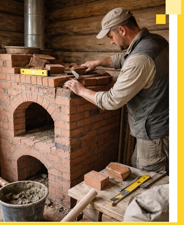 Изготовление и установка русских печей в Карабулаке под ключ