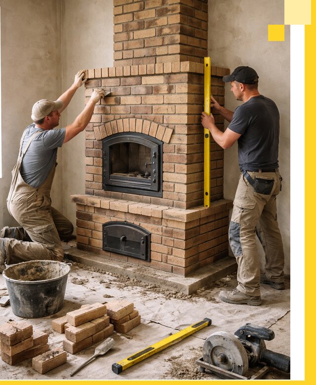 Продажа и установка печей и каминов для дома под ключ в Карабулаке