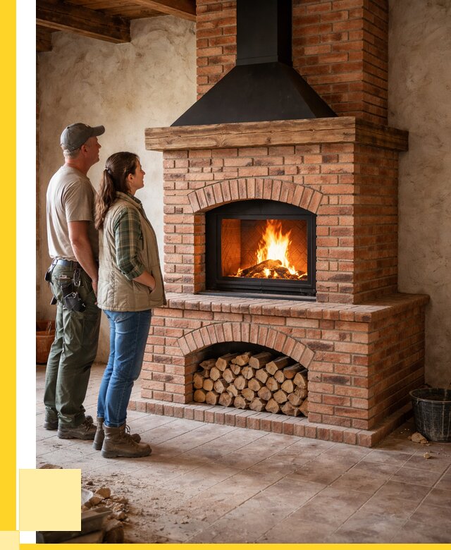 Печи камины из кирпича в Карабулаке от 123948 р. | ЭриданКрб