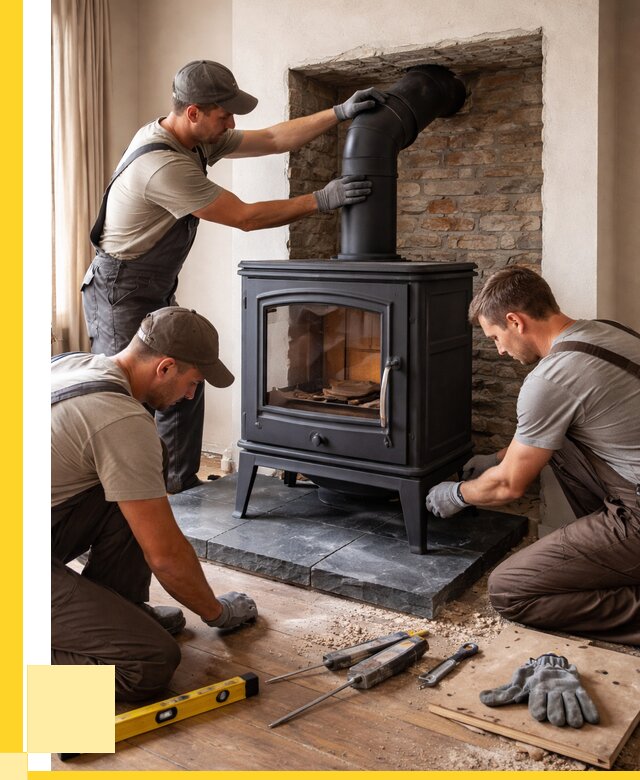 Монтаж печи камина в частном доме в Карабулаке от 25823 р. | ЭриданКрб
