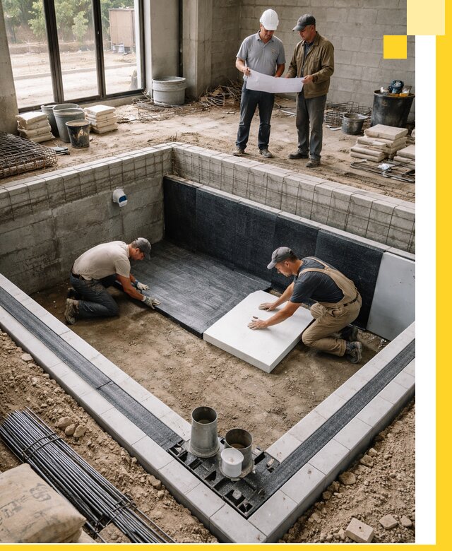 Проекты частных и общественных бассейнов под ключ в Карабулаке