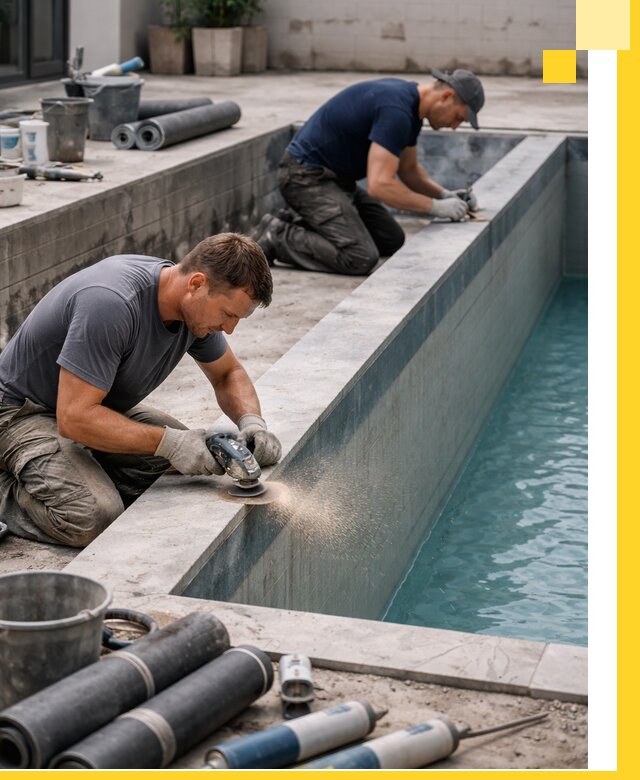 Профессиональный ремонт бассейнов под ключ в Карабулаке