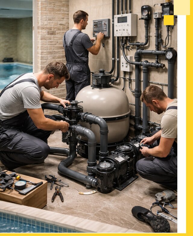 Комплексное оборудование для бассейнов под ключ в Карабулаке