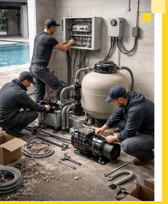 Профессиональный монтаж оборудования для бассейнов в Карабулаке