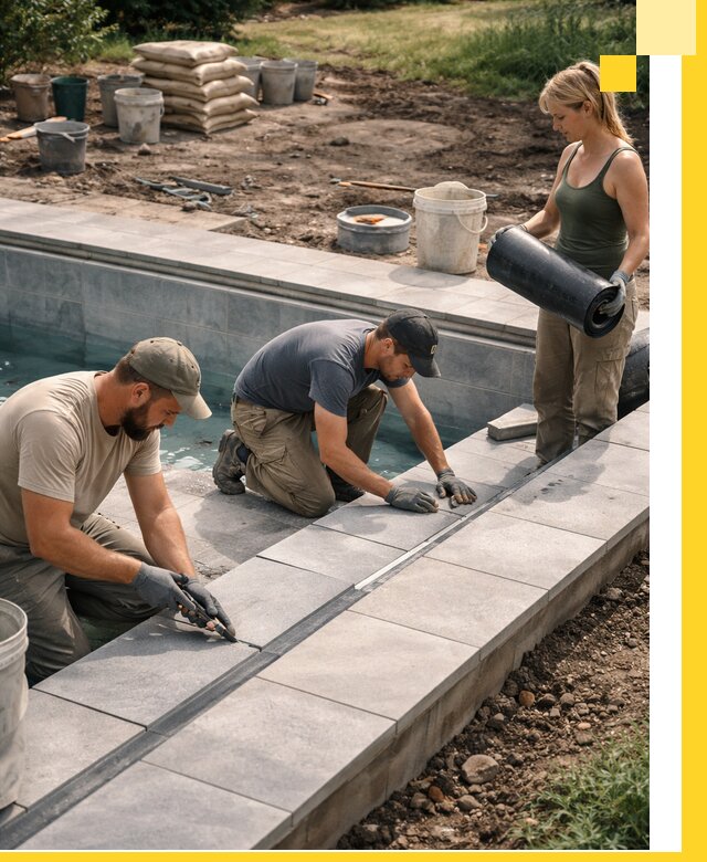 Строительство и монтаж уличных бассейнов под ключ в Карабулаке