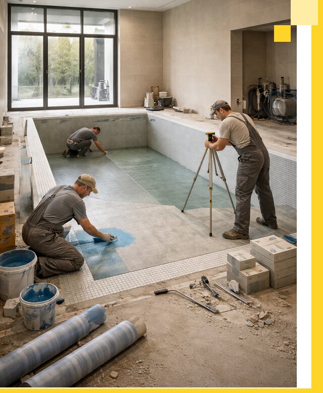 Проект и строительство закрытых бассейнов в Карабулаке под ключ