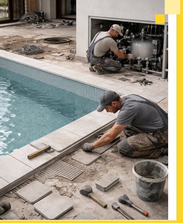 Строительство и монтаж бассейнов в коттедже в Карабулаке