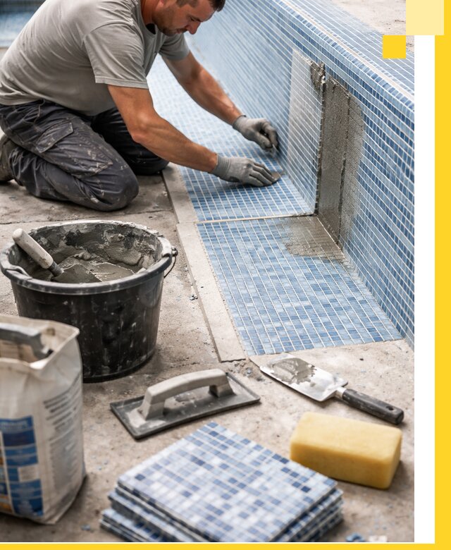 Укладка и ремонт мозаики для бассейнов под ключ в Карабулаке