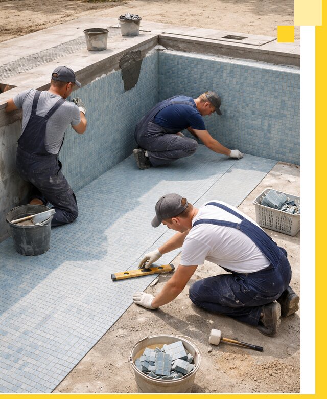 Укладка и установка плитки для бассейнов под ключ в Карабулаке