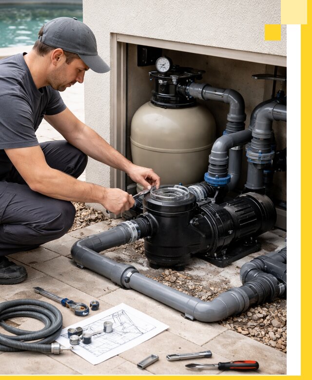 Поставка, монтаж и сервис насосов для бассейнов в Карабулаке