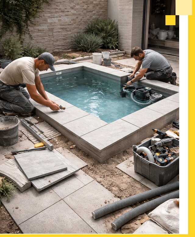 Мини бассейны под ключ в Карабулаке, дизайн и установка