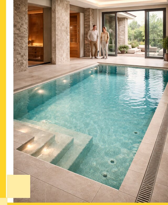 Бассейн во дворе в Карабулаке: проект, отделка от 1239480 р. | ЭриданКрб