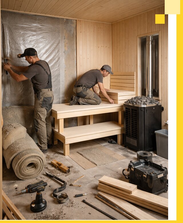 Проекты саун под ключ в Карабулаке дизайн и строительство