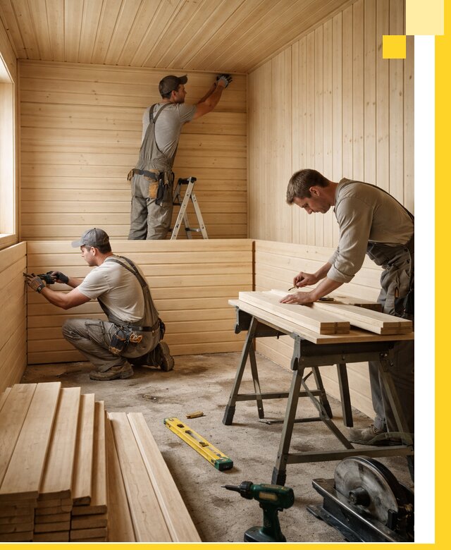 Обшивка саун в Карабулаке из натуральной древесины под ключ