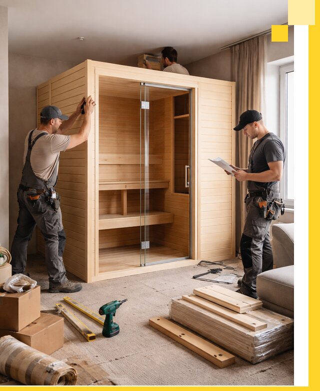 Установка и благоустройство саун в квартире в Карабулаке