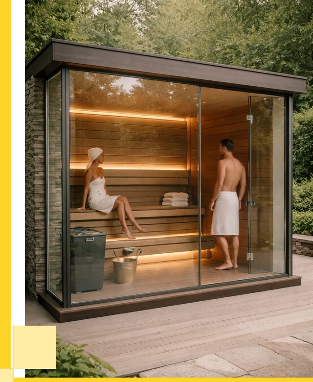 Сауна стеклянная и двери для сауны в Карабулаке от 258225 р. | ЭриданКрб