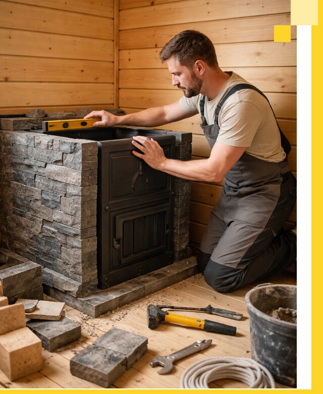 Производство и установка печей для саун под ключ в Карабулаке