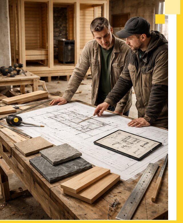 Проекты бань под ключ и планы строительства в Карабулаке