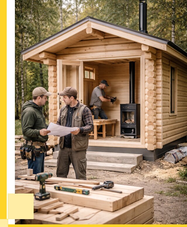 Монтаж бань под ключ в Карабулаке — от 206580 р. | ЭриданКрб