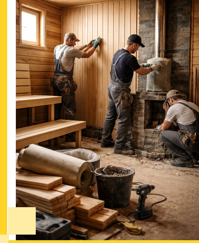 Ремонт бань под ключ в Карабулаке от 46481 р. | ЭриданКрб