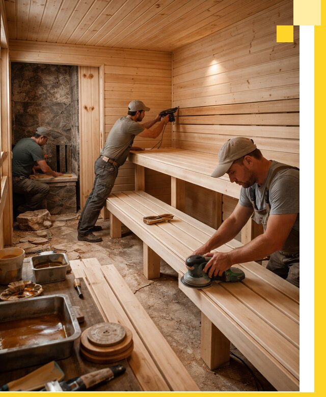 Профессиональная отделка бань в Карабулаке под ключ, с гарантией