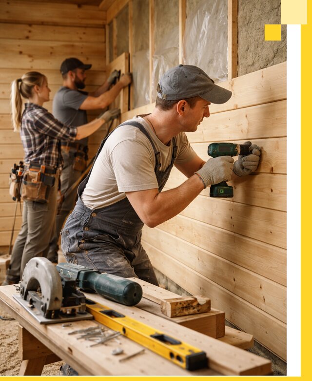 Обшивка бань под ключ в Карабулаке: отделка стен и потолков