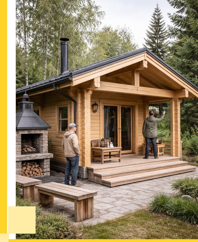 Деревянные бани под ключ в Карабулаке от 464805 р. | ЭриданКрб