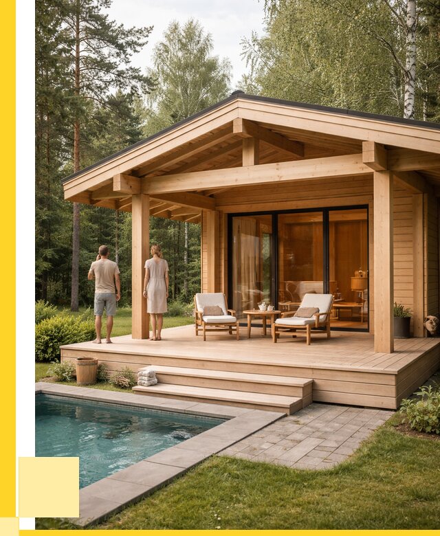 Бани с террасой под ключ в Карабулаке от 619740 р. | ЭриданКрб