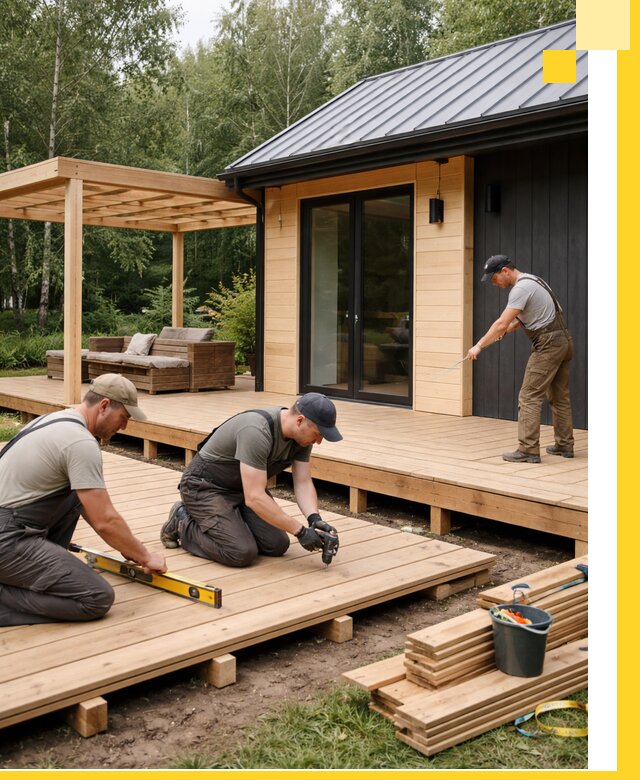 Строительство бань с террасой и бассейном под ключ в Карабулаке