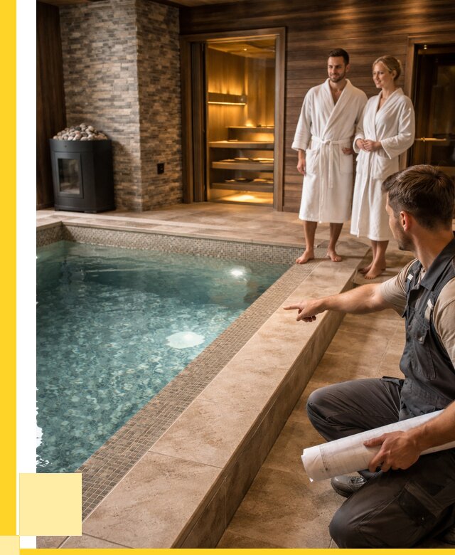 Проект бани с бассейном под ключ в Карабулаке от 67139 р. | ЭриданКрб