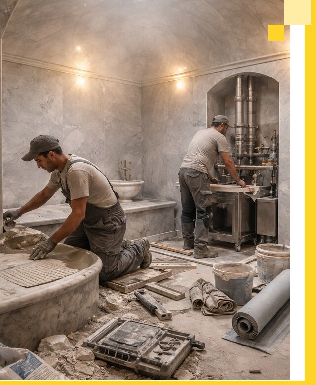 Строительство турецких бань хаммам под ключ в Карабулаке