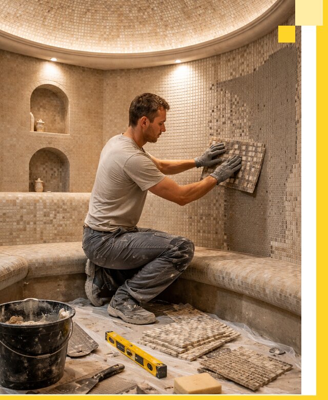 Устройство и монтаж домашнего хамама под ключ в Карабулаке