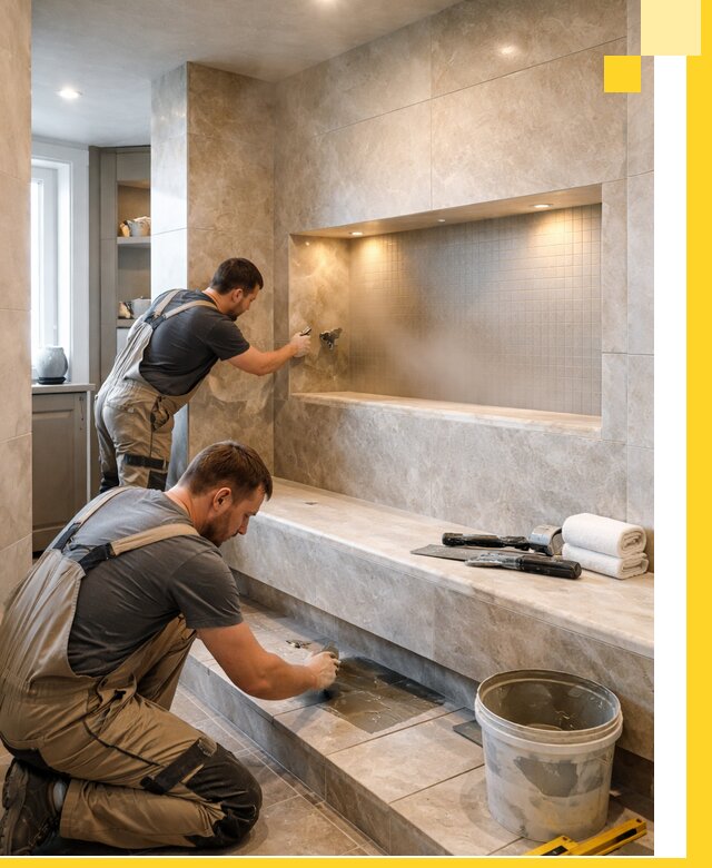 Профессиональное строительство хамама в квартире в Карабулаке