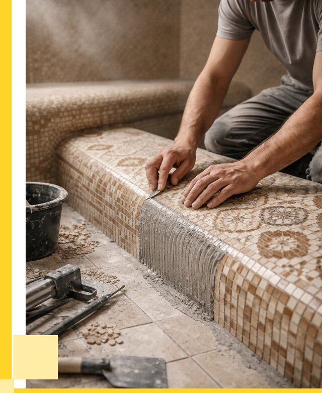 Плитка для хамама под ключ в Карабулаке от 3615 р. | ЭриданКрб