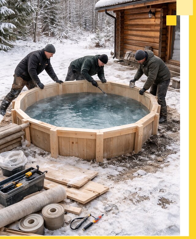 Изготовление и установка ледяных купелей под ключ в Карабулаке